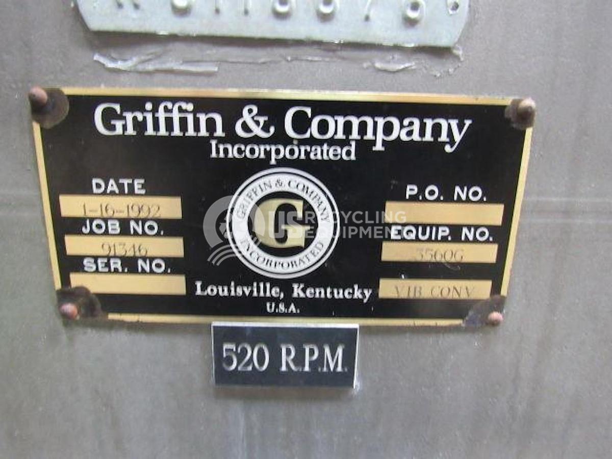 Used 1992 Griffin and Company 3560G Vibratory Feeder Conveyor