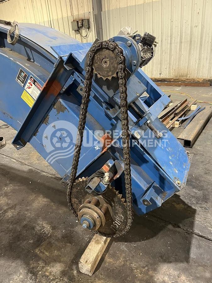 Used Mayfran 18" x 19' Hockey Stick Steel Belt Conveyor