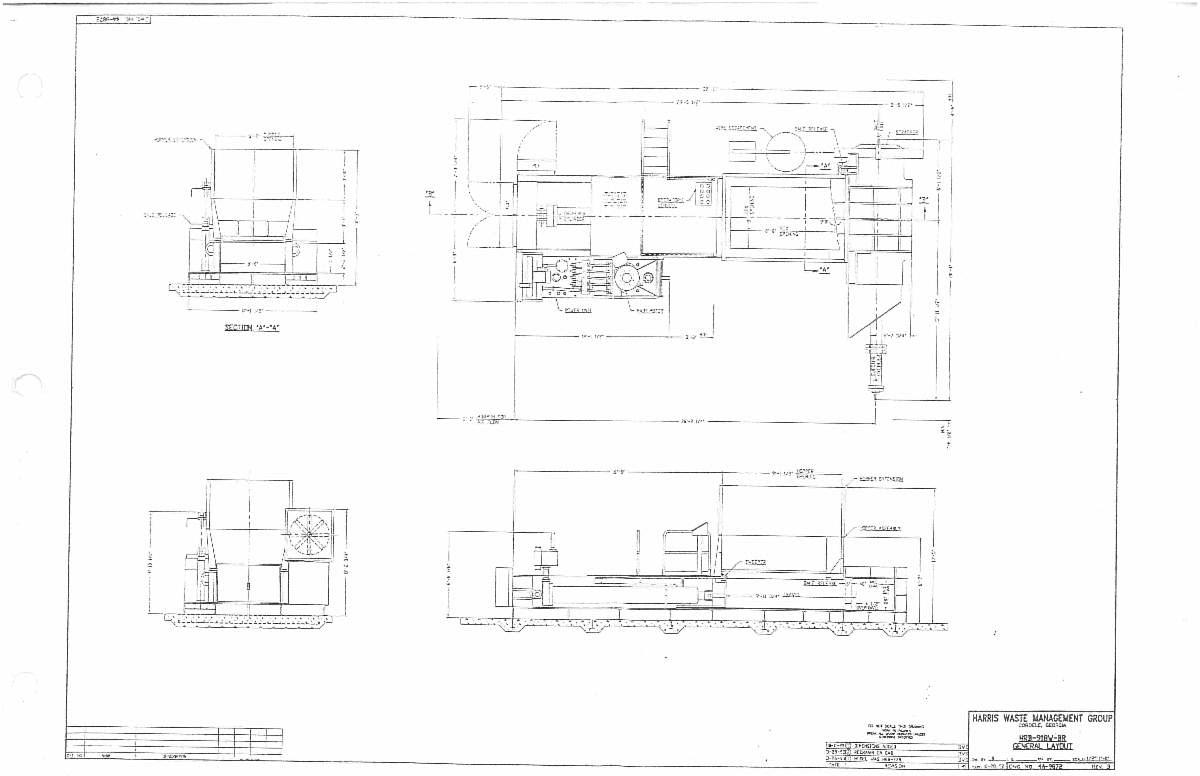 Used 1993 Harris HRB-918W-BRXT Horizontal 2 Ram