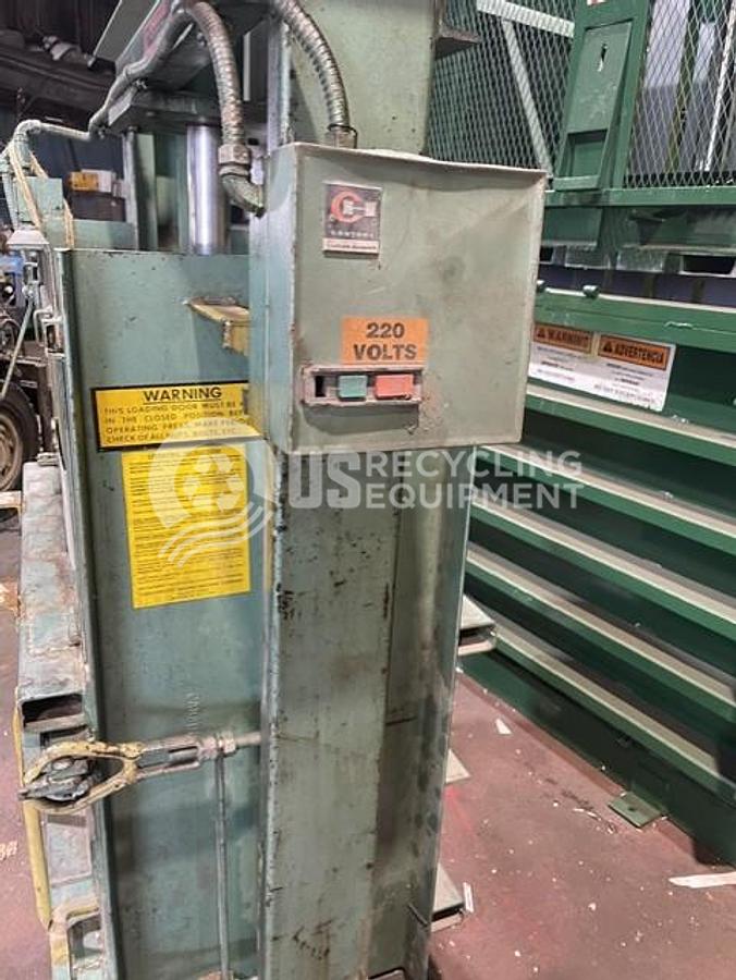 Used Consolidated Baler STDC-2 36 inch Vertical Cloth/Cardboard Baler