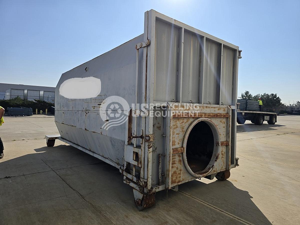 Used Sani-Tech 15HP Auger Compactor with (2) Receiver Boxes