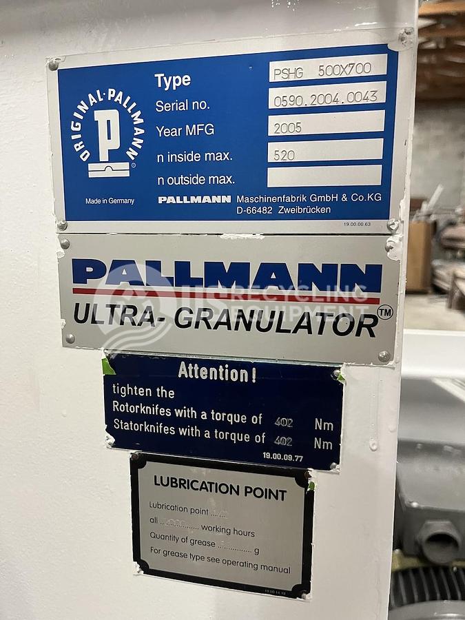 Used Pallmann PSHG 500X700