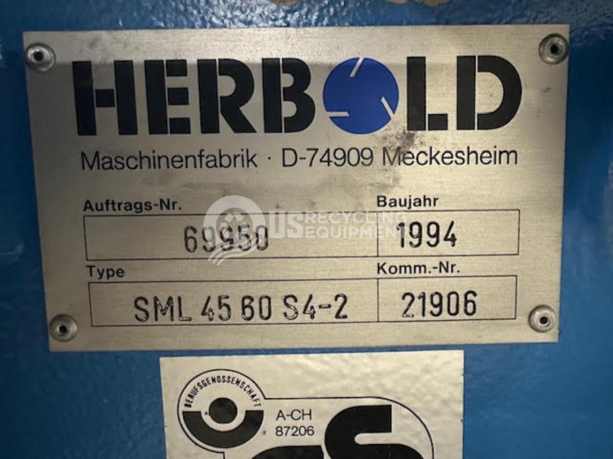 Used Herbold SML 45 60 S4-2 Granulators