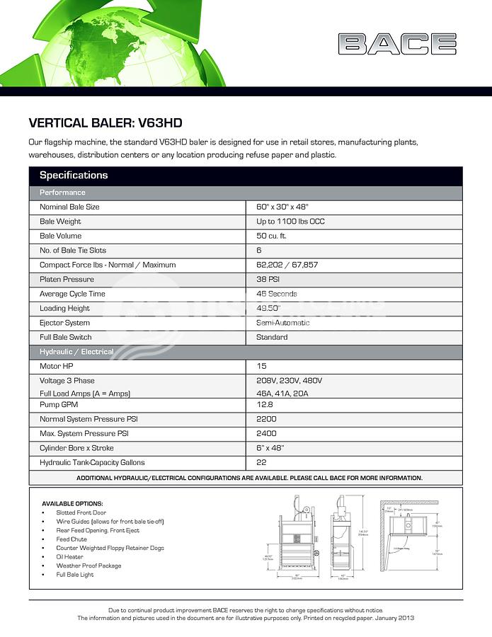 Used 2017 Bace V63XHD Vertical