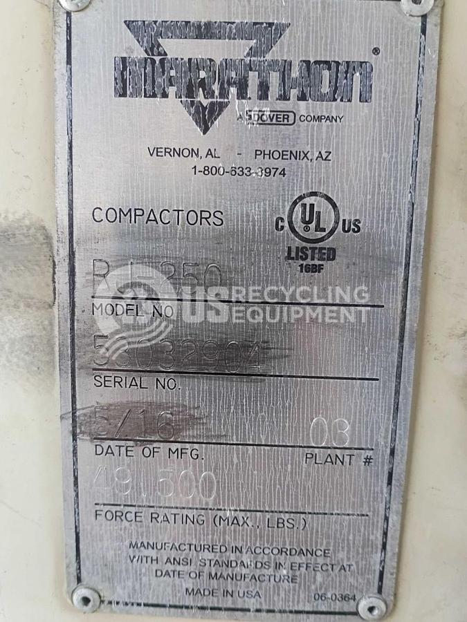 Refurbished Marathon RJ-250 Self Contained Compactor