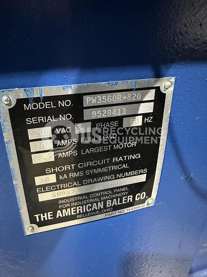 Refurbished American Baler PW3560R-820 Horizontal Baler