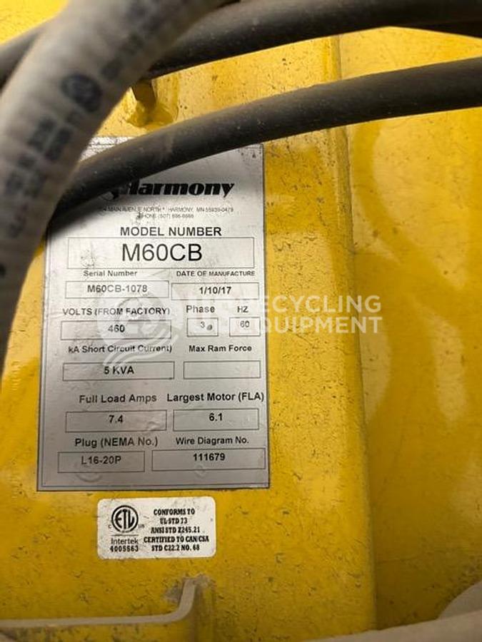 Used 2017 Harmony M60CB Vertical