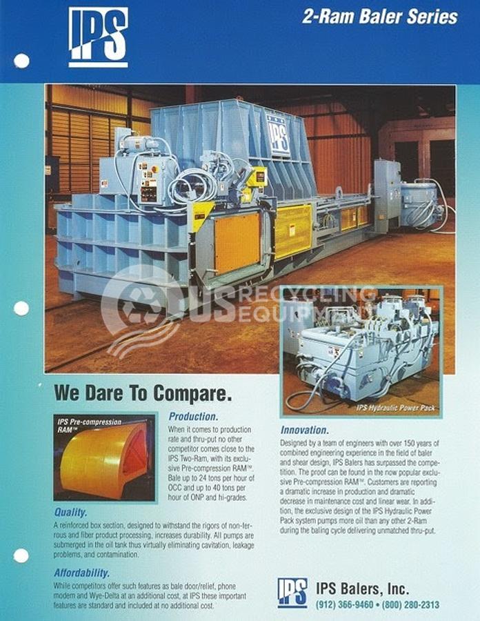 Used 2000 IPS TR-1288-100S Two Ram Baler