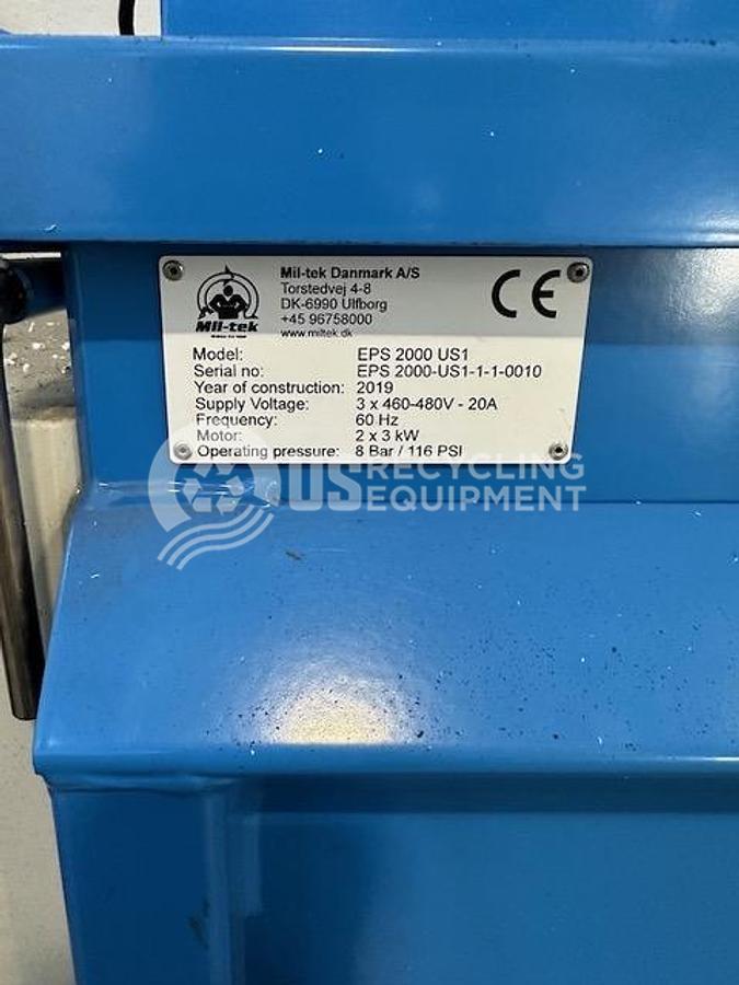 Used 2019 Miltek EPS 2000 US1 Styrofoam