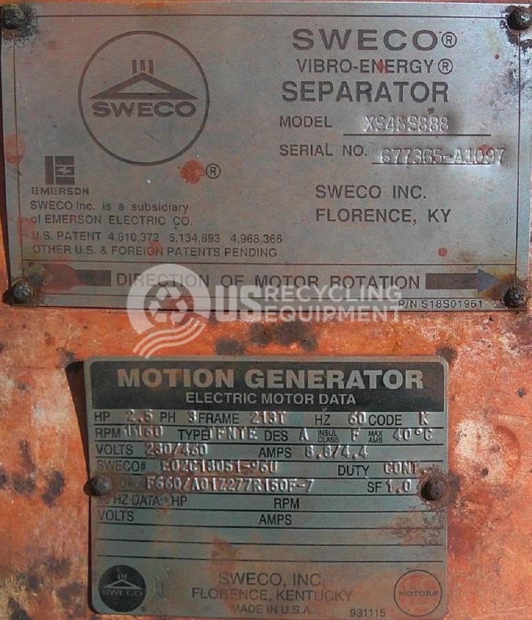 Used Thermal Engineering / Sweco Two (2) Screeners