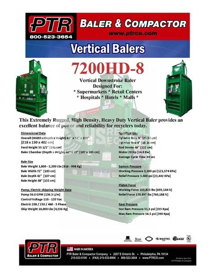 Used 2019 PTR 7200HD-8