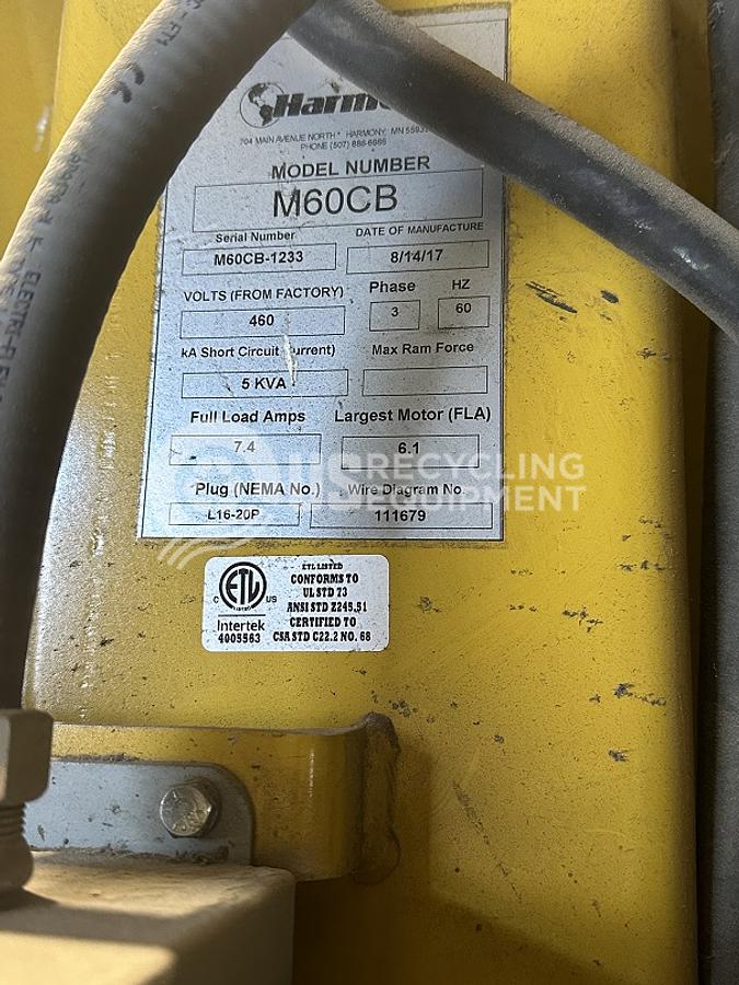 Used Harmony Five (5) M60-CB Vertical Balers