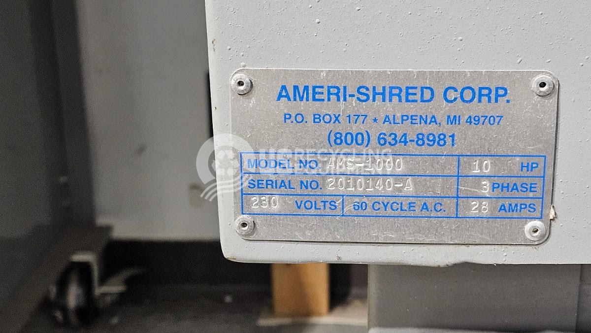 Used Ameri-Shred AMS-1000 Shredder System