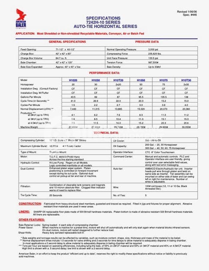 Used 2017 American 7242WS-10T30 Auto Tie