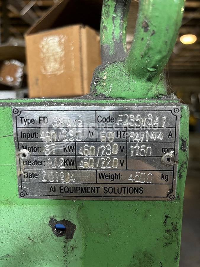 Used Avangard FD35 Hot Foam Melt Densifier