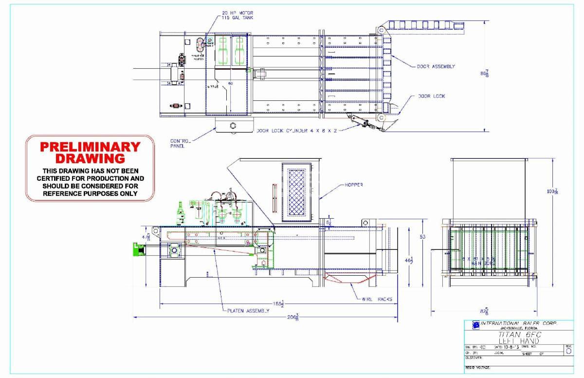 Used International Titan 6-EC Closed Door