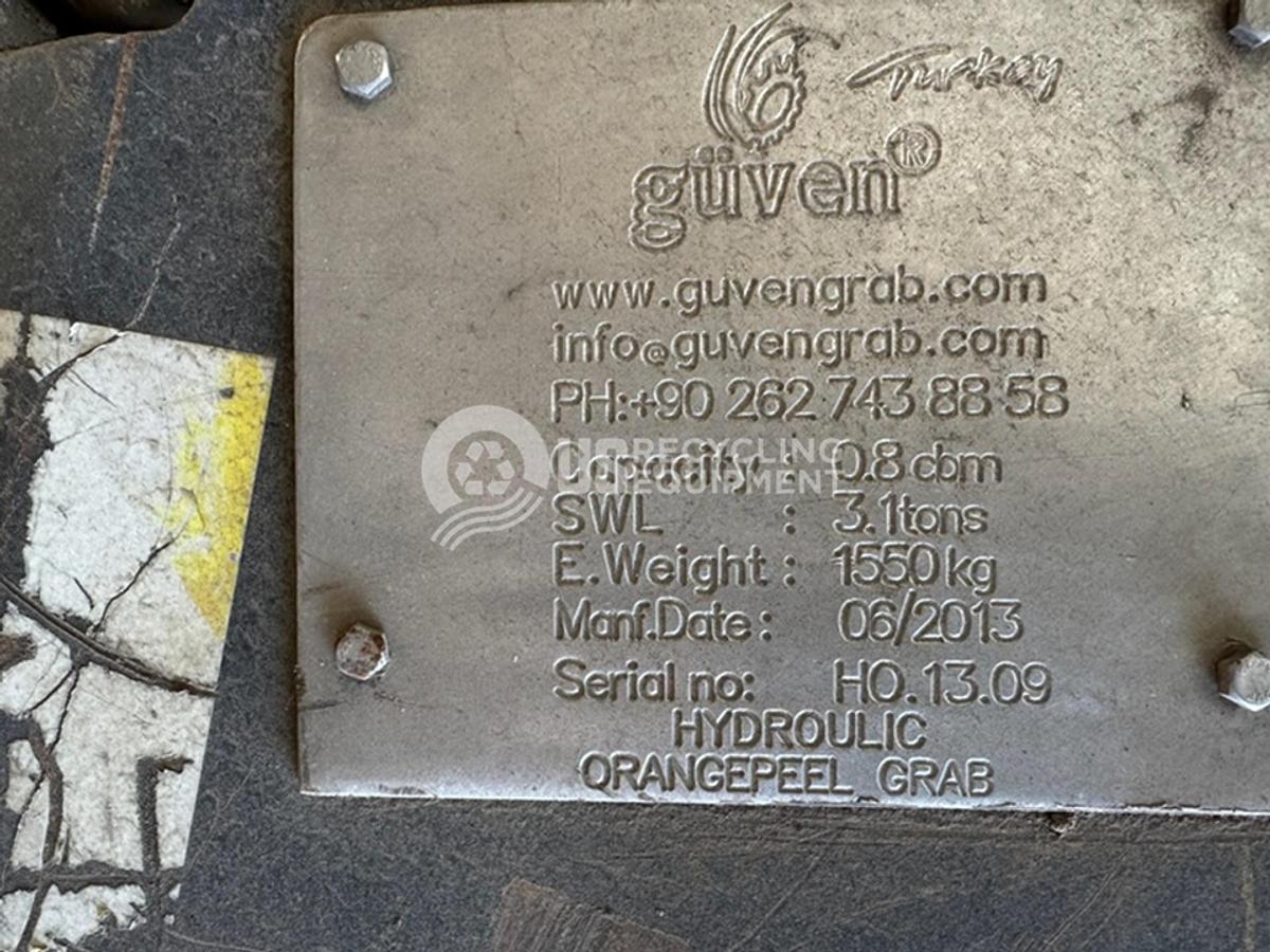 Used 2013 Guven 4 Tine Orange Peel Grapple
