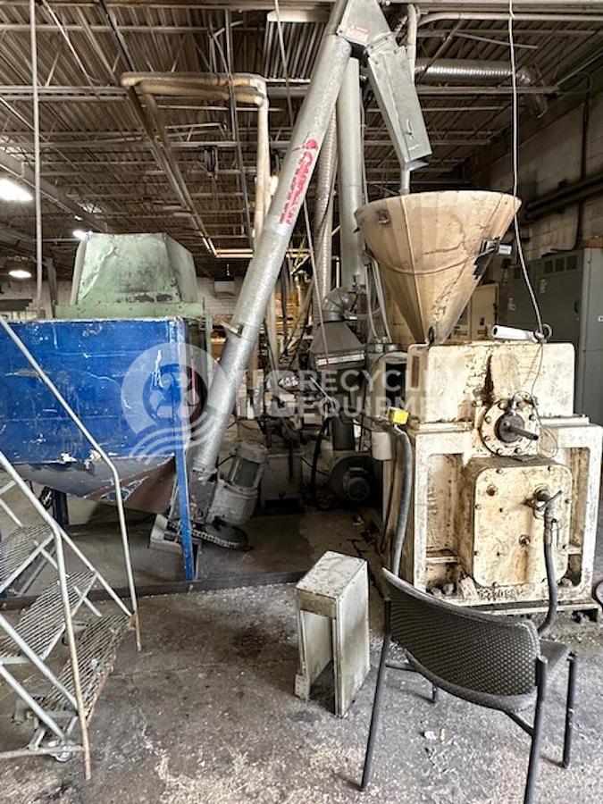 Used Welex 2008732 Single Screw Extruder with Pelletizer