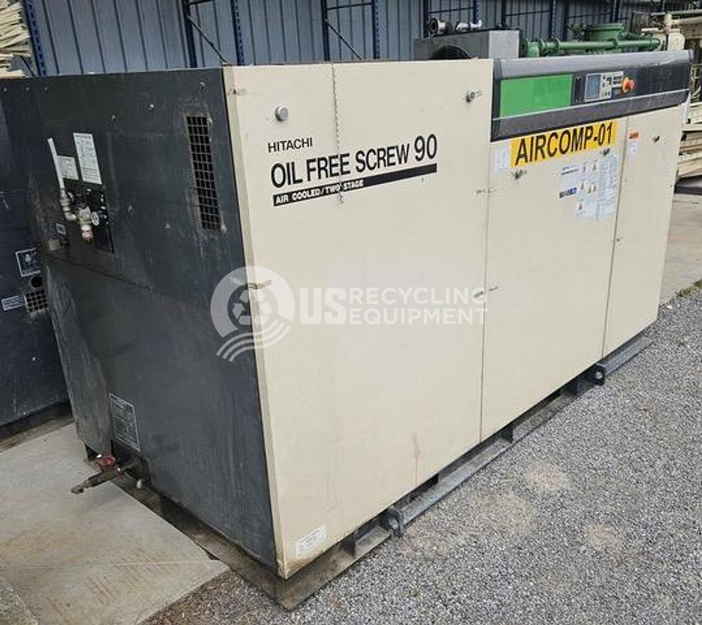 Used Hitachi DSP-90A6-M125 Oil-Free Screw 90 Air Compressor