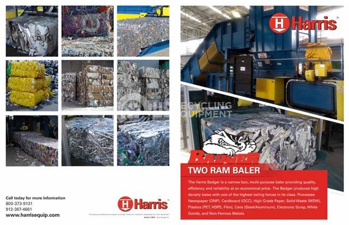 Used 2009 Harris L-100S-2-10/7 Badger Two Ram Horizontal with Conveyor