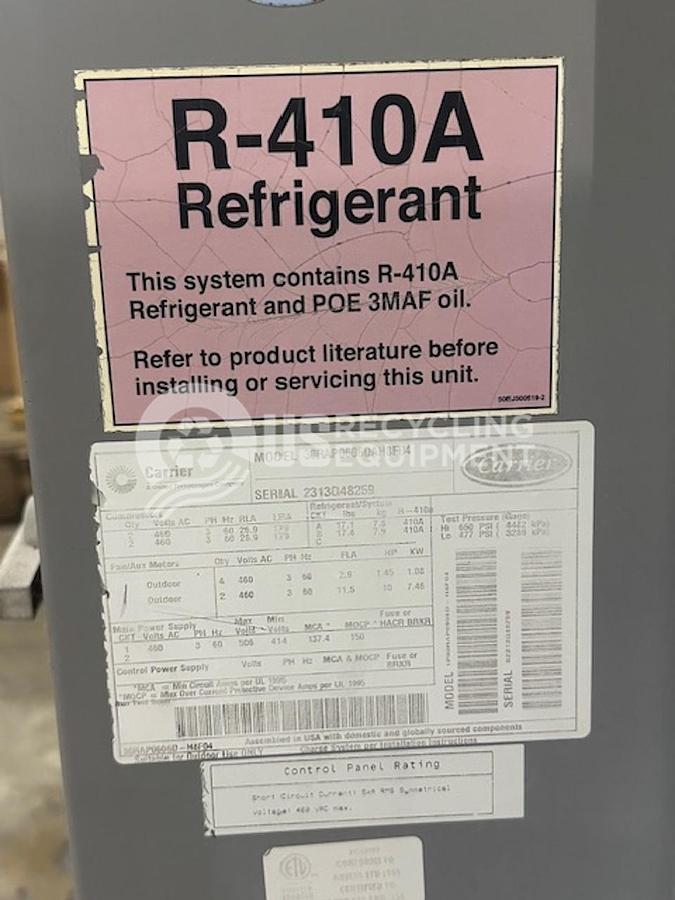 Used Carrier 38RAP0686DAH8FB4 30 Ton Air Cooled Chiller