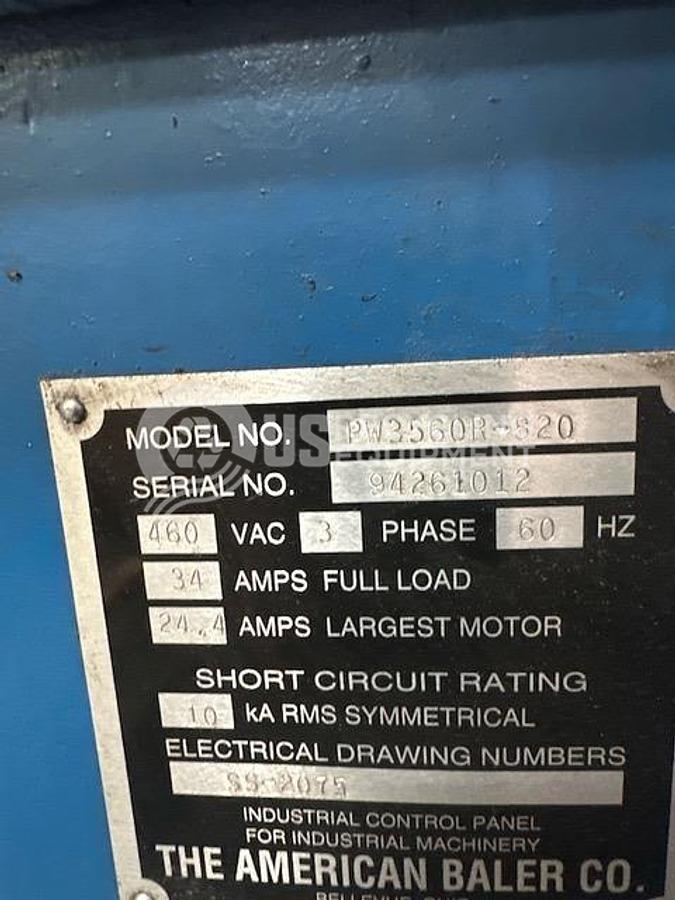 Used 2012 American Baler PW3560R-820 Closed Door Full Penetration Horizontal