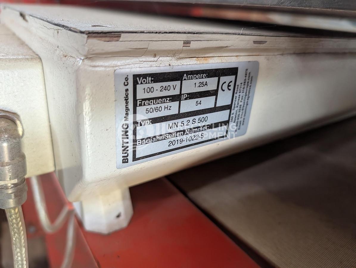 Used 2019 Bunting Magnetics MN5.2 S 500 Hockey Stick Conveyor