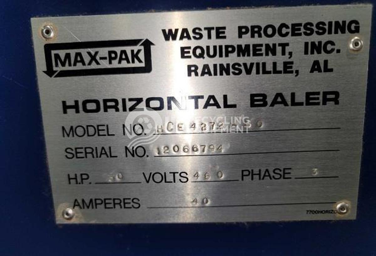 Refurbished 2006 Max Pak HCE 4272-60-8 Closed Door Horizontal