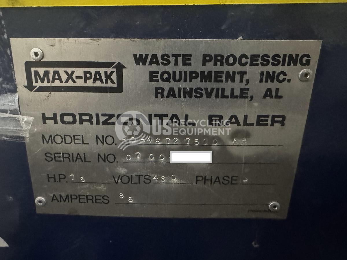 Used 2000 Max Pak 4872-7510AR Horizontal with Conveyor