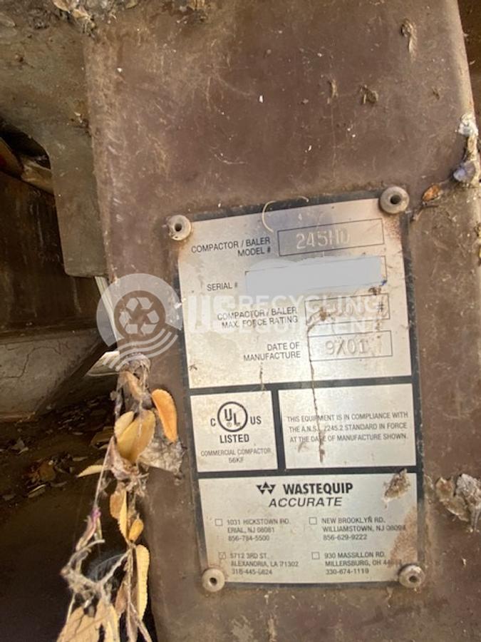 Used 2001 Wastequip 245-HD 2 Yard Stationary