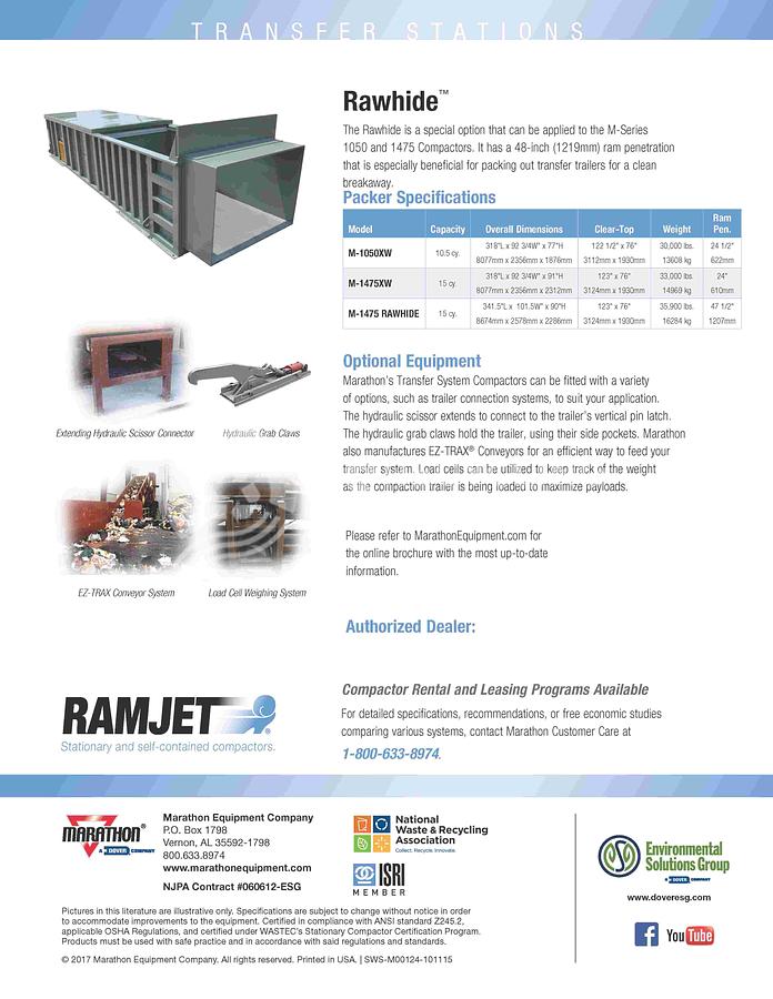 Used 2005 Marathon M-1475 Transfer Compactor