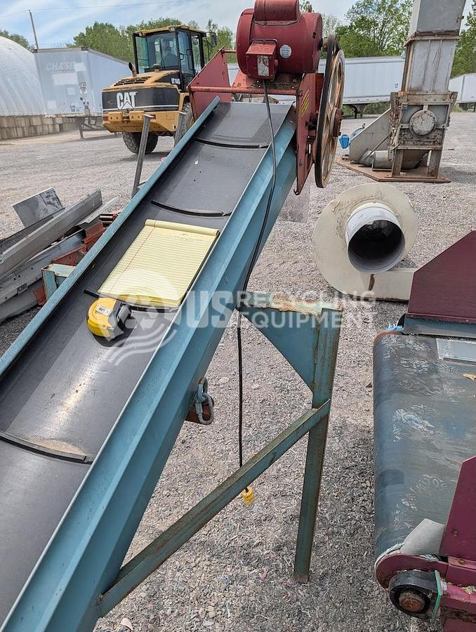 Used Unknown Manufacturer Used 12 inch x 12 foot Cleated Incline Conveyor