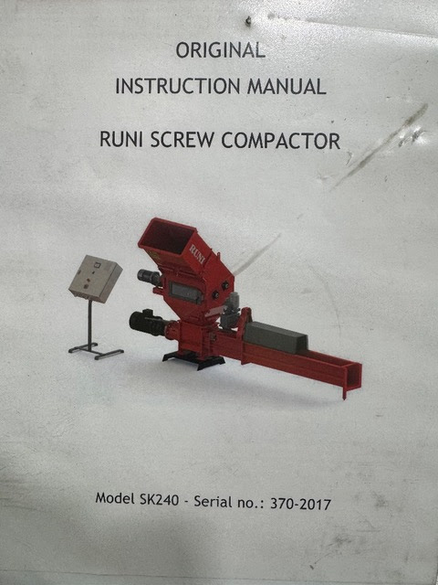 Used 2010 Runi SK240 Cold Press Densifier