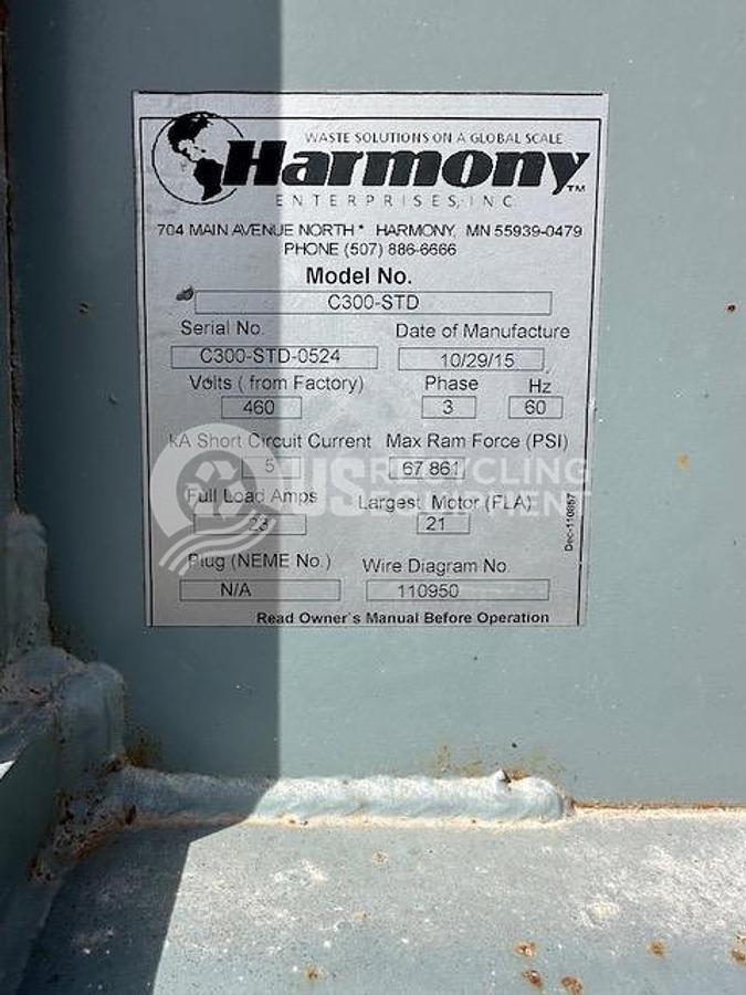 Used Harmony Two (2) C-300-STD Stationary Compactors