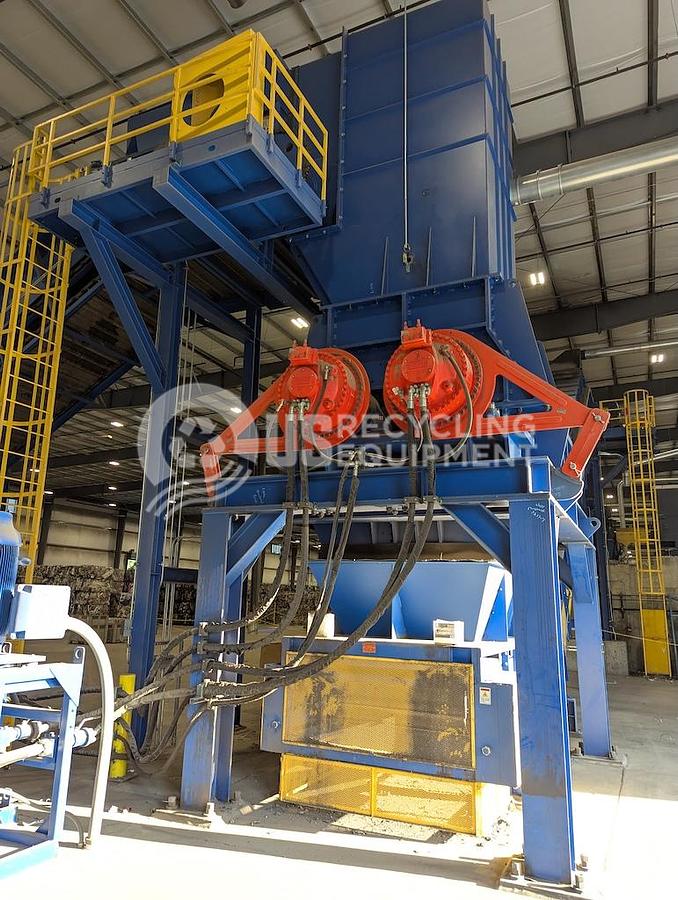 Used American Pulverizer 400HP Pre-Shredder and Conveyor