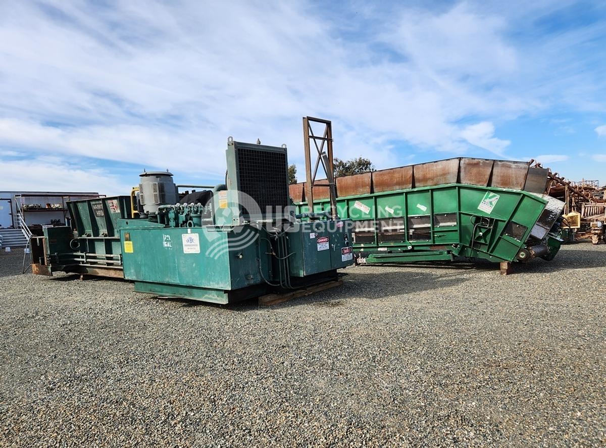Used 1995 Harris HRB-918W Horizontal 2 Ram with Krause Conveyor & Accent Wire Tier