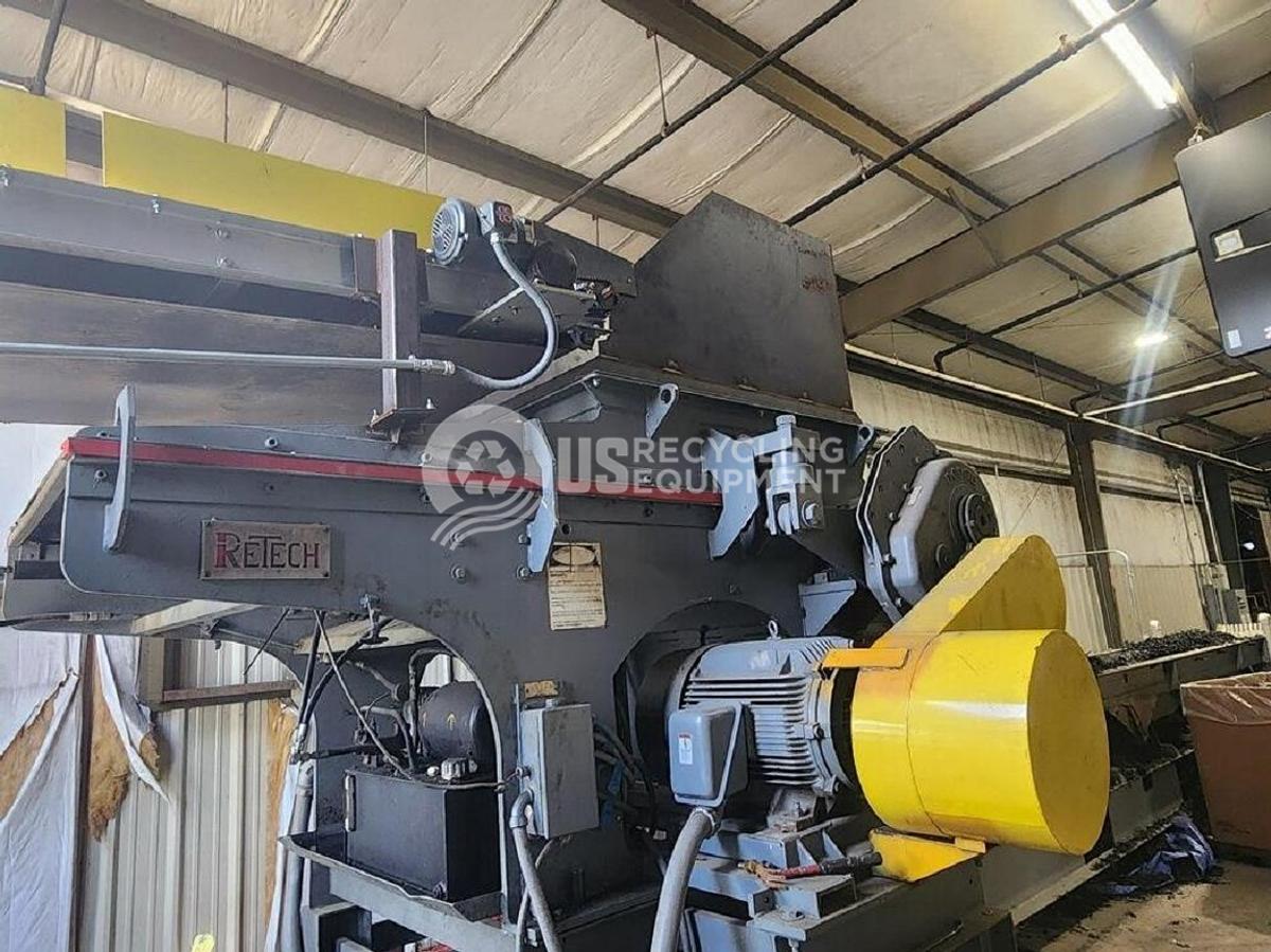Used Retech 100HP Single Shaft Shredder