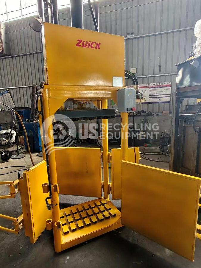 Used Zuick 100lb Vertical Clothing Baler