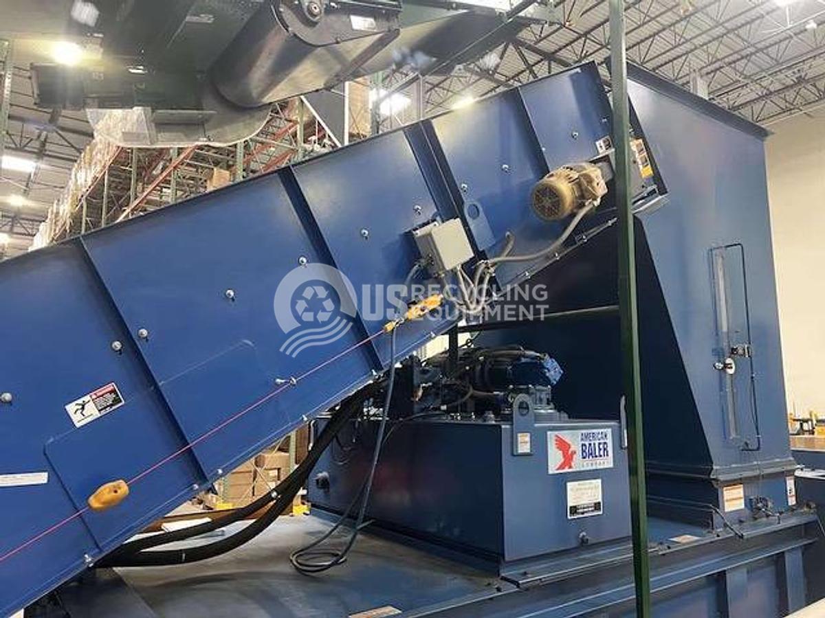 Used 2014 American Baler PW3560 Closed Door Horizontal Baler with Conveyor