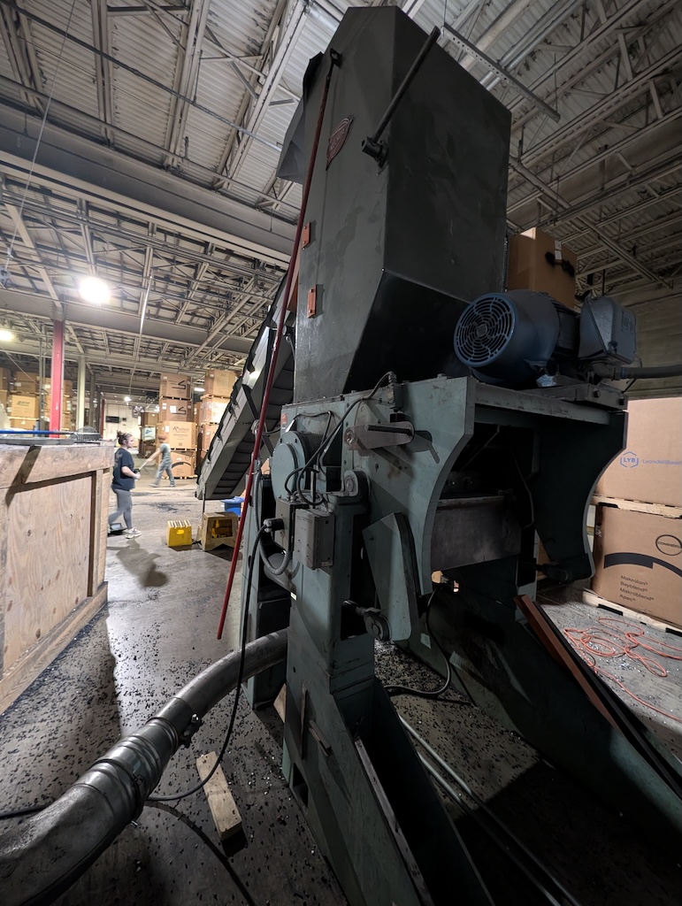 Used Nelmore G2436 MI Granulator with Infeed Conveyor