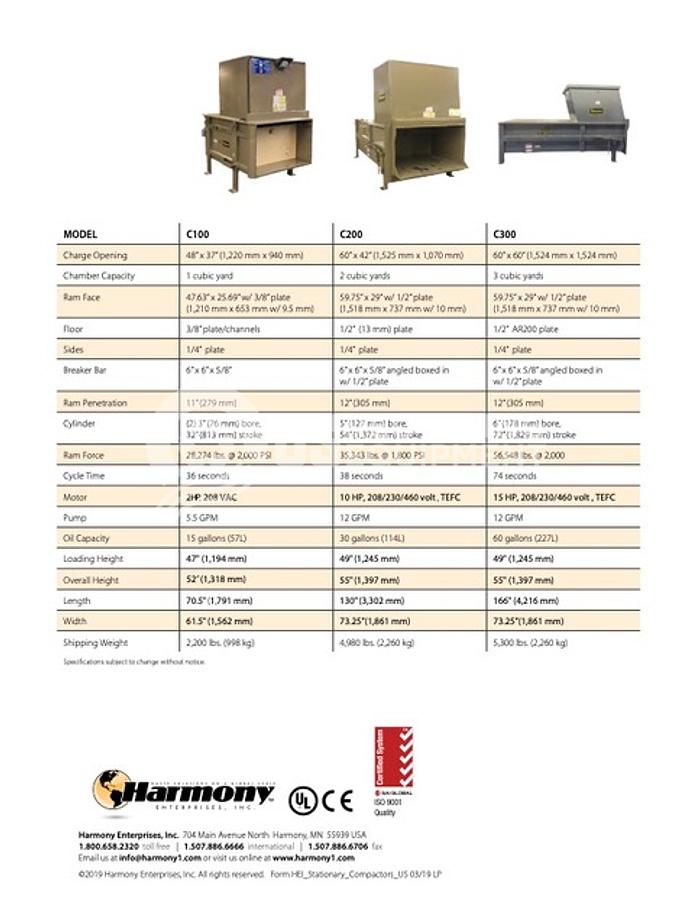 Used Harmony Eight (8) C300-STD