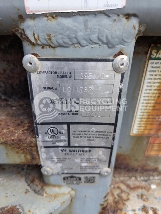 Used JV Manufacturing/Marathon/Wastequip Four (4) Stationary Compactors