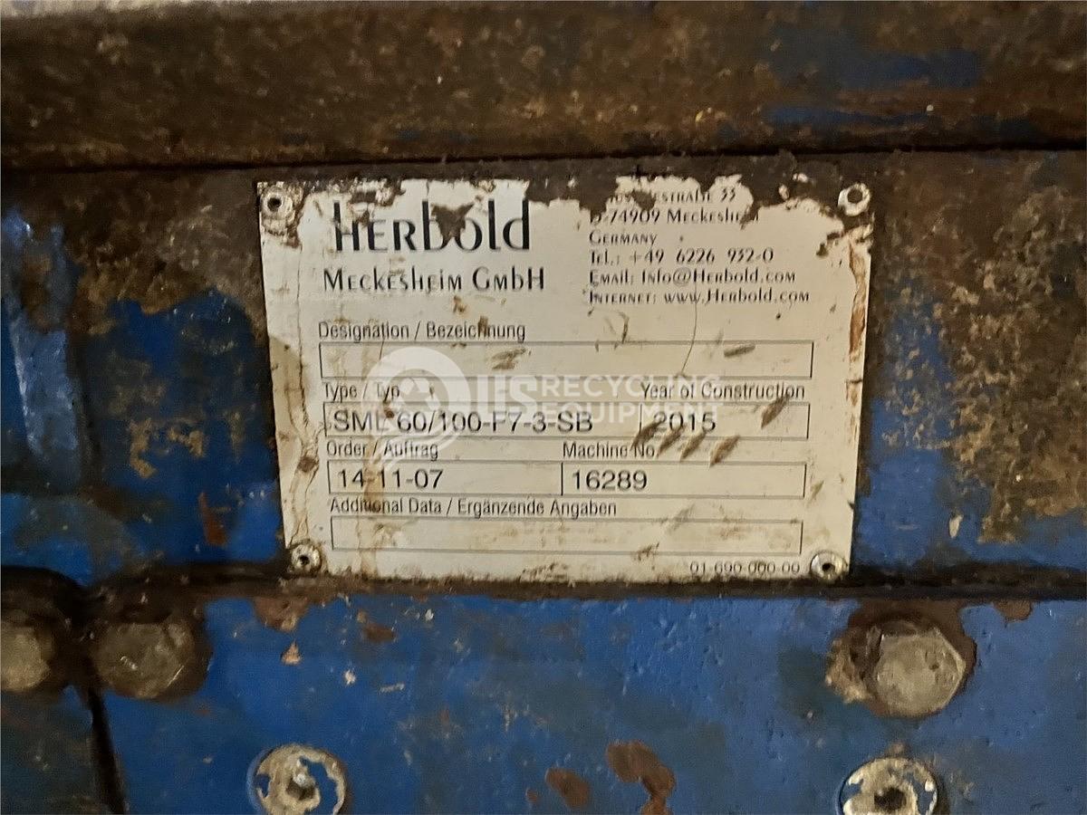 Used 2014 Herbold Plastics Recycling Complete Wash Line