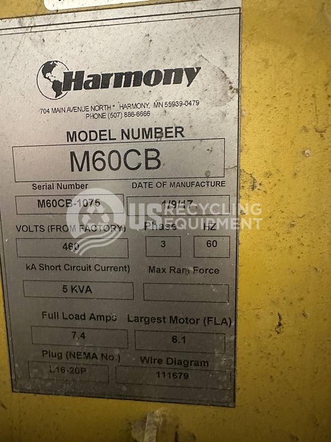Used Harmony Five (5) M60-CB Vertical Balers