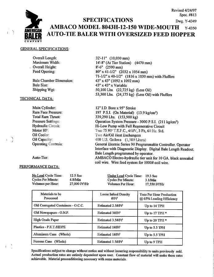 Used 2011 American 8043HS-12150