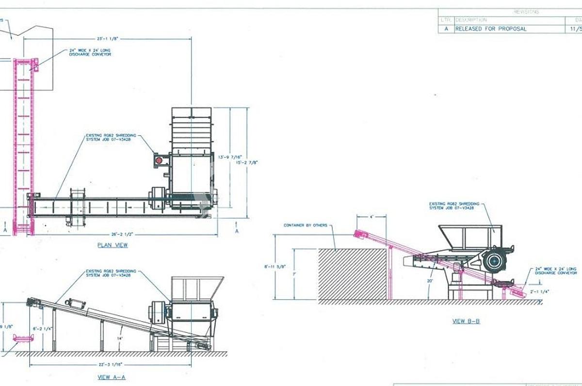 Used 2008 Vecoplan RG 62/150 K T Single Shaft