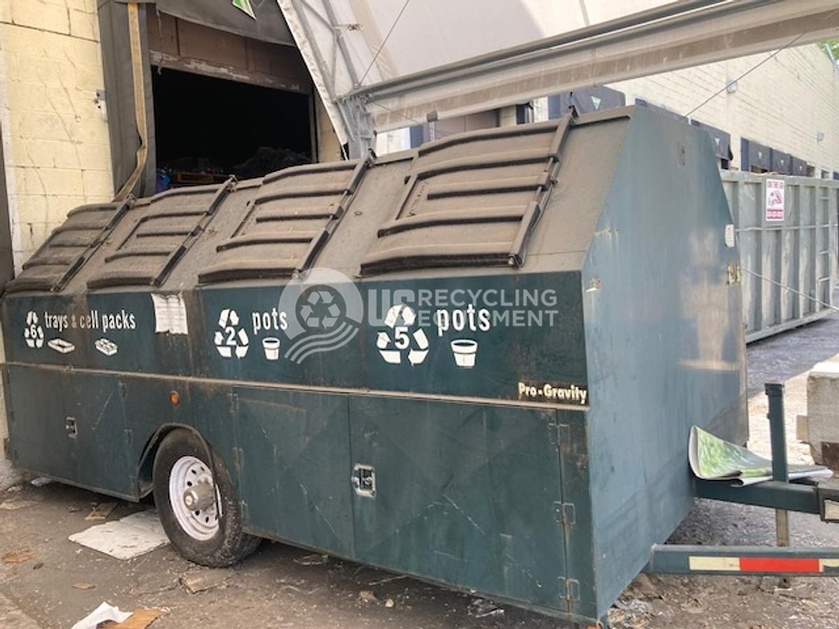 Used Unknown Manufacturer: Used Six (6) Portable Recycling Bins on Trailers