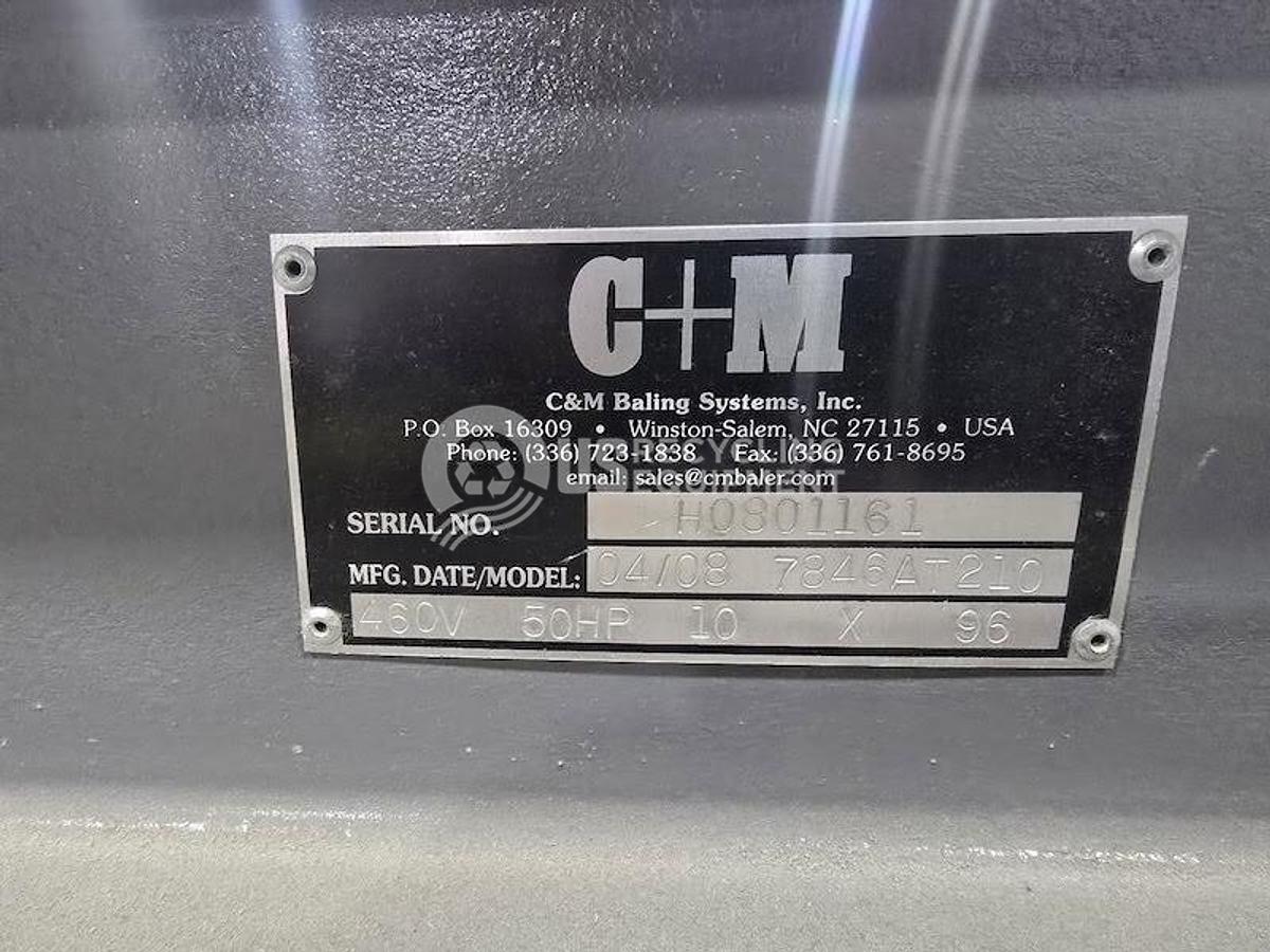 Used 2008 C&M 7846AT210 Open End Auto Tie Horizontal