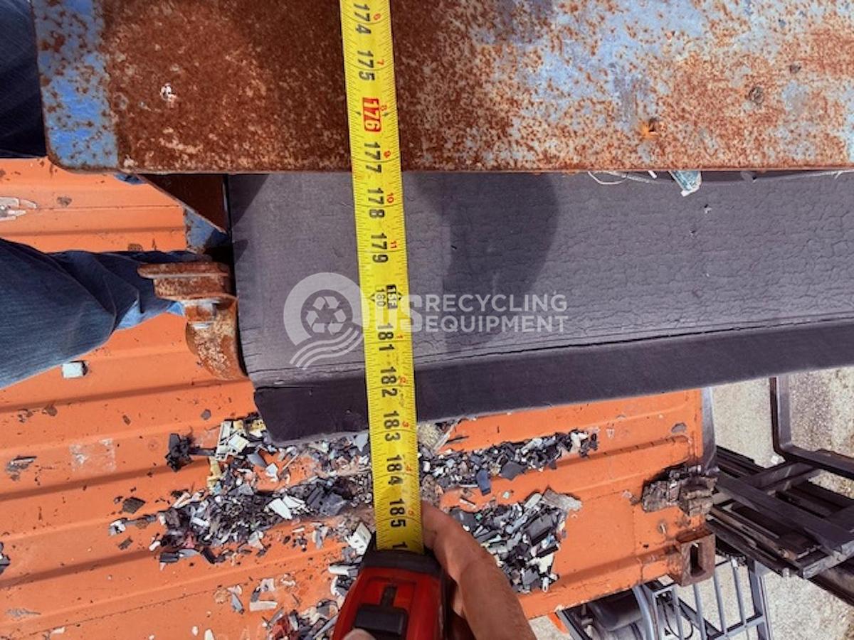 Used REM 42": x 15' Cleated Infeed Conveyor