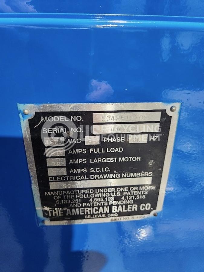 Refurbished American 5042H-1030 Auto Tie Baler with Conveyor